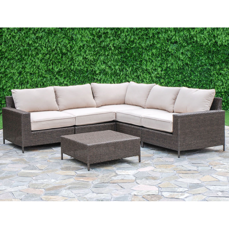 Laurel Foundry Modern Farmhouse Sharon 6 Piece Sectional Seating Group with Cushions & Reviews